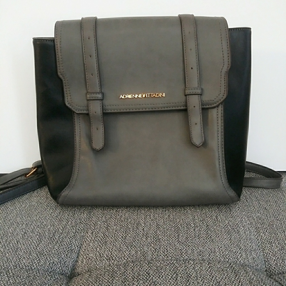 Adrienne Vittadini Grey and Black Purse